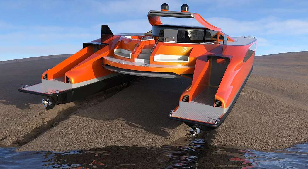 Огромный катамаран-амфибия «Pagurus»